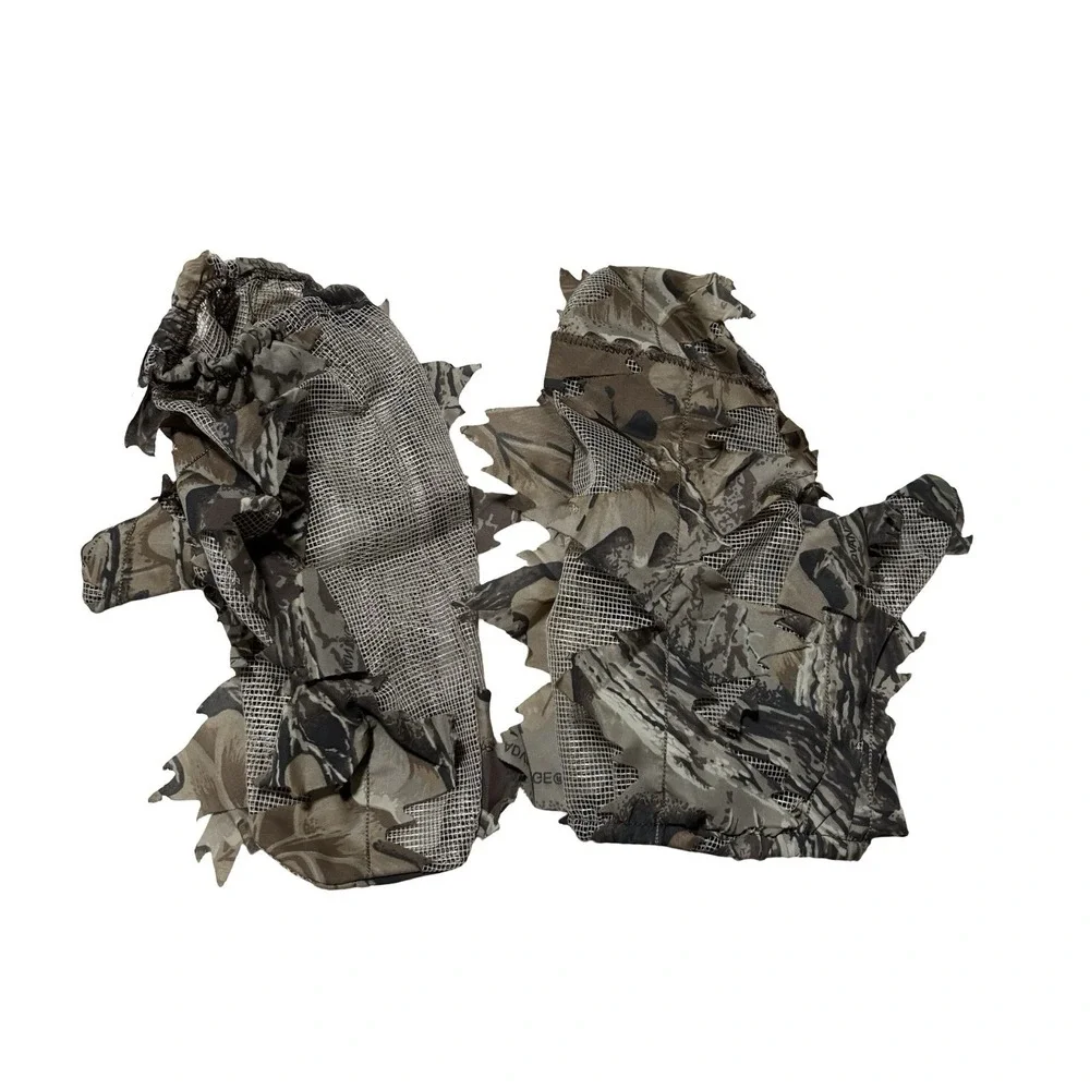 Cabelas Leafy Camo Ghillie Outdoor Hunting Glove Covers - OSFM‎